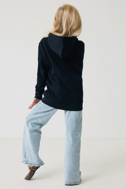 Logotrade promotional giveaway image of: Iqoniq Yengo kids recycled cotton hoodie with sidepockets