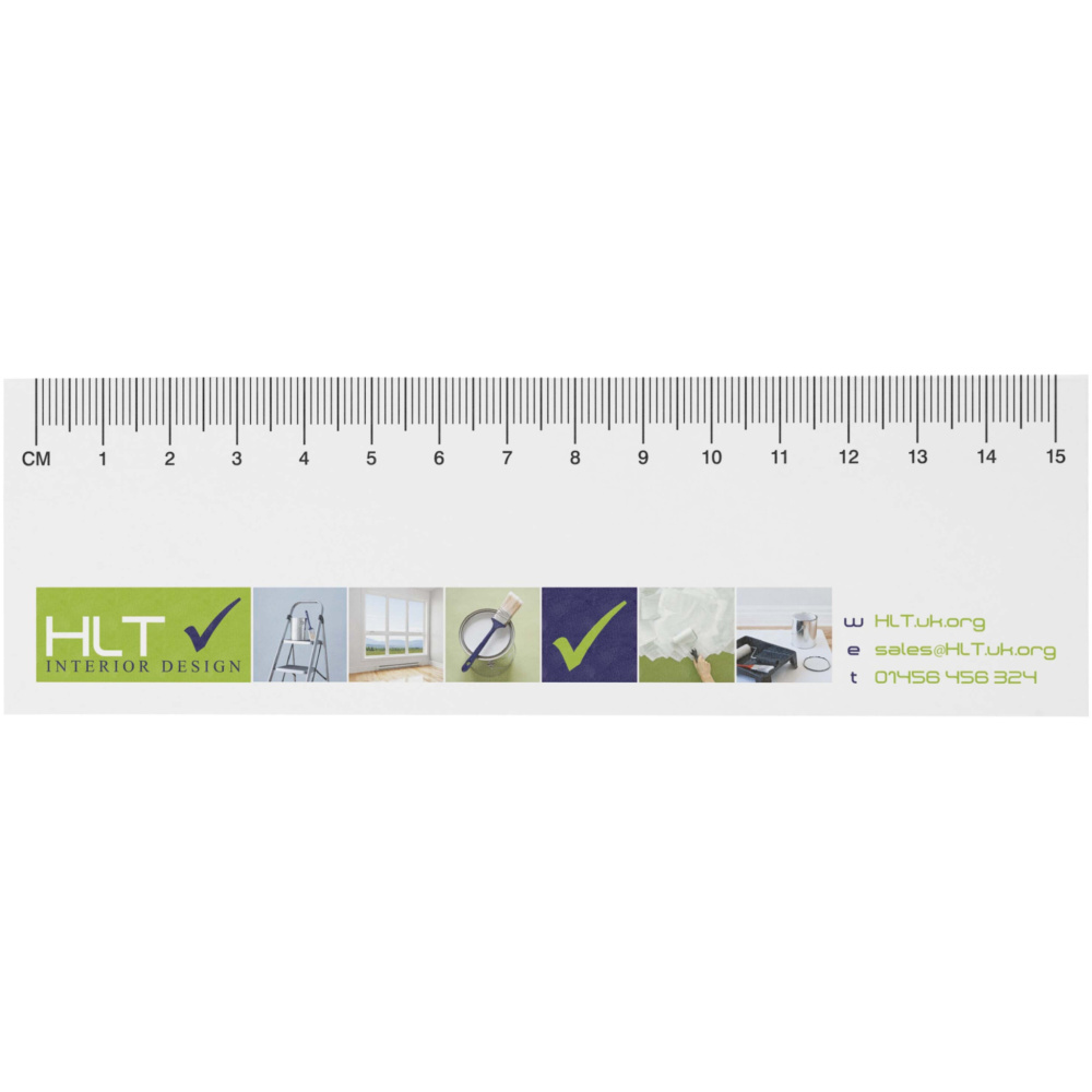Logo trade promotional item photo of: Sticky-Mate® recycled sticky notes with printed 15 cm ruler