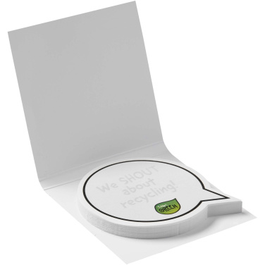 Logo trade promotional merchandise picture of: Sticky-Mate® soft cover speech bubble shaped sticky notes