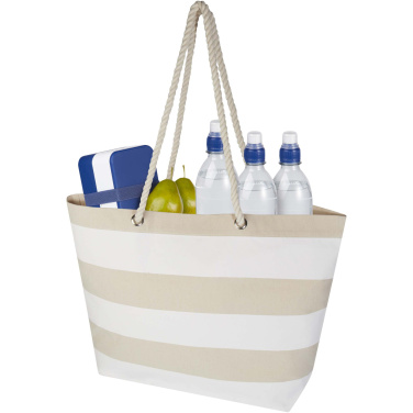 Logo trade promotional merchandise photo of: Florida 270 g/m² GRS recycled beach tote bag 18L
