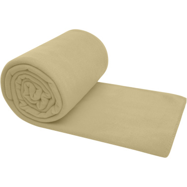 Logotrade promotional merchandise image of: Huggy fleece plaid blanket with carry pouch 220x250 cm