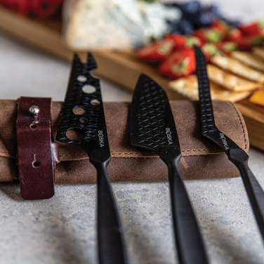 Logotrade promotional items photo of: BOSKA Cheese Knife Set Monaco+ Black