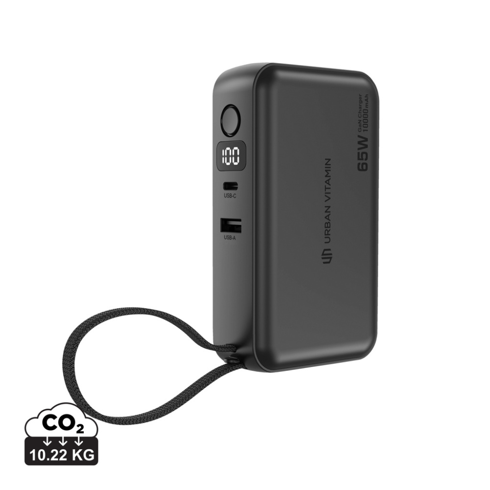 Logotrade promotional gifts photo of: Urban Vitamin Eureka hybrid GANcharger 10000mah powerbank65W