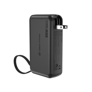 Logo trade promotional merchandise photo of: Urban Vitamin Eureka hybrid GANcharger 10000mah powerbank65W