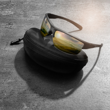 Logo trade business gifts image of: Polarized sunglasses MANASLU Schwarzwolf