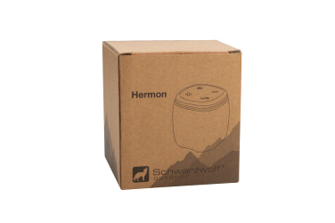 Logo trade promotional item photo of: Bluetooth speaker HERMON Schwarzwolf