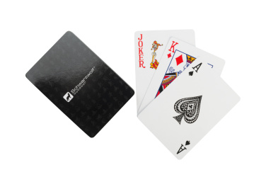Logo trade promotional products picture of: Set of playing cards and dice MURRAY Schwarzwolf