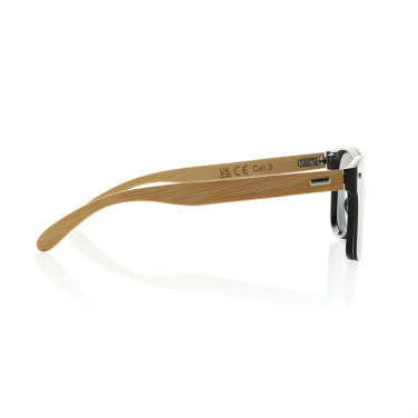Logo trade corporate gifts picture of: Prism RCS recycled plastic sunglasses with bamboo frame