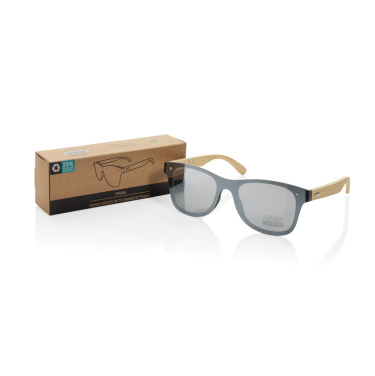 Logotrade business gift image of: Prism RCS recycled plastic sunglasses with bamboo frame