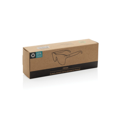 Logotrade promotional gift picture of: Prism RCS recycled plastic sunglasses with bamboo frame