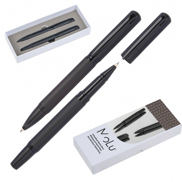 Logo trade promotional merchandise image of: Elegant MoLu writing set Santa Rosa