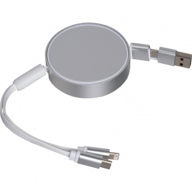 Logotrade corporate gift image of: Charging cable made from recycled aluminum Ostend