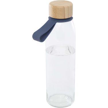 Logotrade corporate gifts photo of: Porto 500 ml glass water bottle with silicone handle and bamboo lid