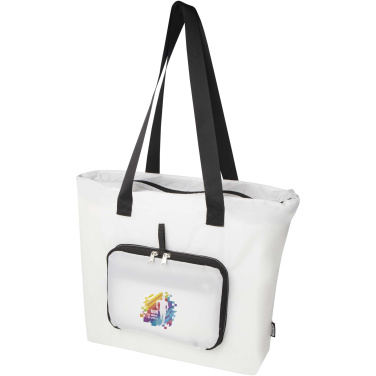 Logotrade promotional gift picture of: EcoFold RPET foldable tote bag 16L