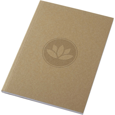Logo trade promotional gift photo of: Novella Austen A5 recycled soft cover kraft notebook - 50 sheets