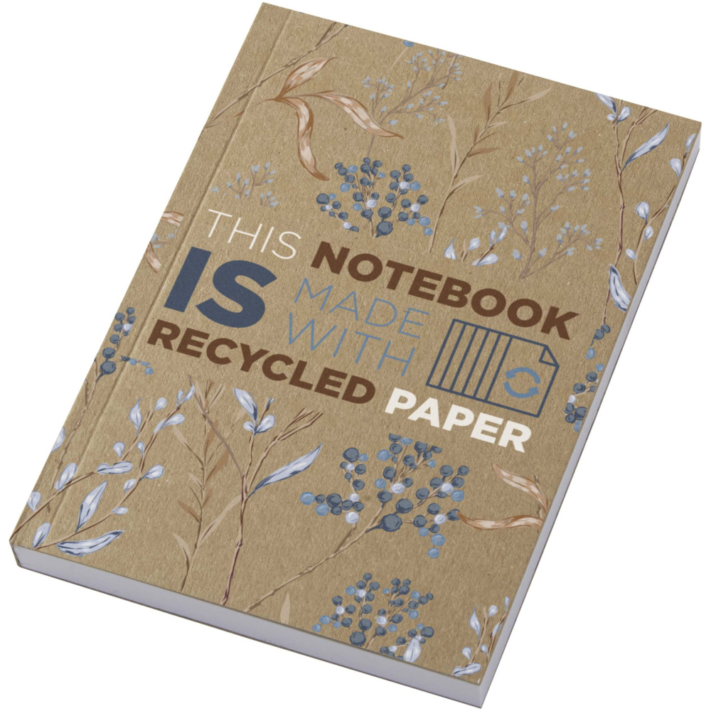 Logotrade promotional giveaway image of: Novella Austen A6 recycled soft cover kraft notebook - 100 sheets