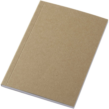 Logo trade promotional gift photo of: Novella Austen A6 recycled soft cover kraft notebook - 50 sheets