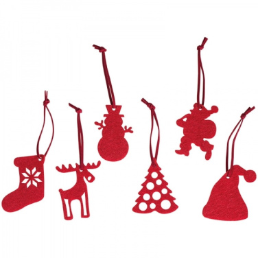 Logo trade promotional gift photo of: 6-piece Christmas tree decorations FERGUS