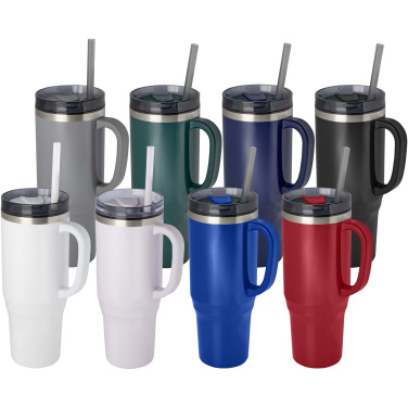 Logo trade advertising products image of: Melbourne 1200 ml RCS certified insulated tumbler with straw