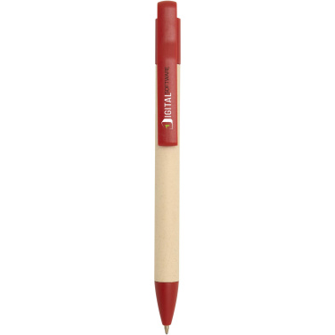 Logo trade promotional giveaway photo of: Liliana sugarcane paper ballpoint pen (blue ink)