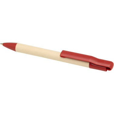 Logo trade promotional merchandise picture of: Liliana sugarcane paper ballpoint pen (blue ink)