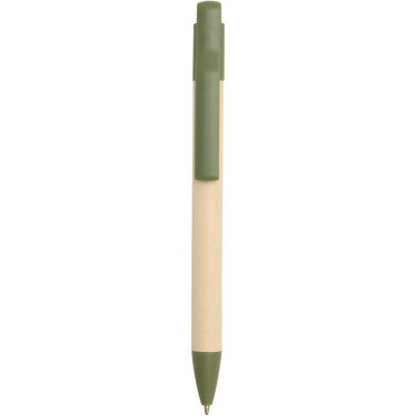 Logo trade promotional merchandise photo of: Liliana sugarcane paper ballpoint pen (blue ink)