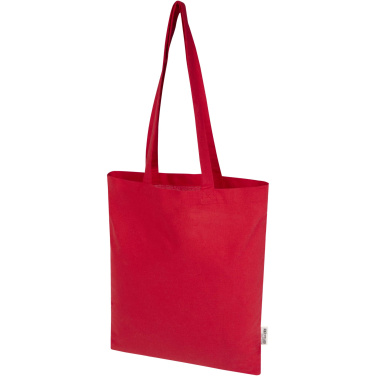 Logo trade promotional products image of: Madras Blend 140 g/m² GRS recycled cotton tote bag 7L