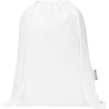 Logotrade promotional merchandise image of: Oregon Blend 140 g/m² GRS recycled drawstring bag 5L