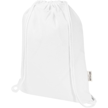 Logotrade promotional products photo of: Oregon Blend 140 g/m² GRS recycled drawstring bag 5L