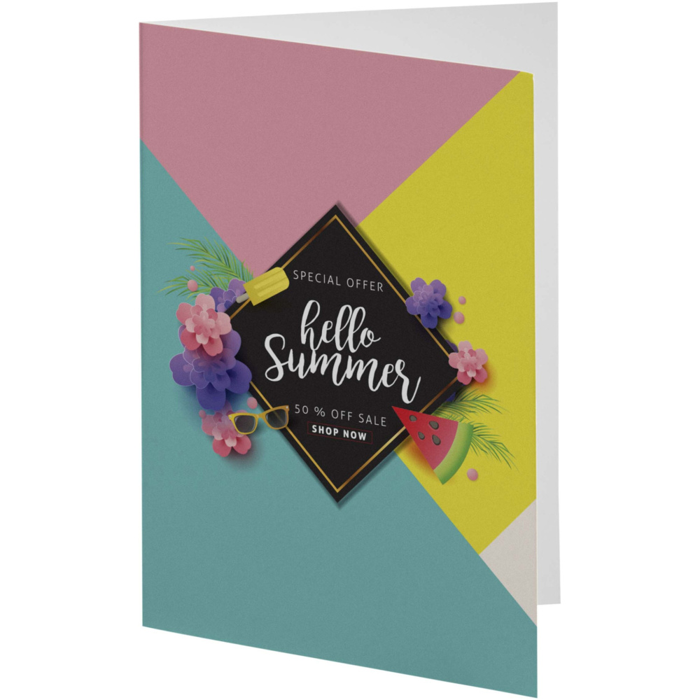 Logo trade promotional merchandise photo of: Herald A6 greeting card