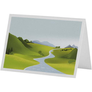 Logo trade promotional merchandise image of: Herald A6 greeting card