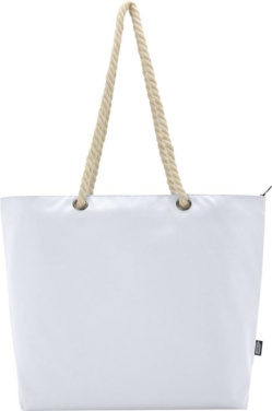 Logo trade promotional merchandise image of: Panama GRS recycled beach cooler tote bag with cord handles