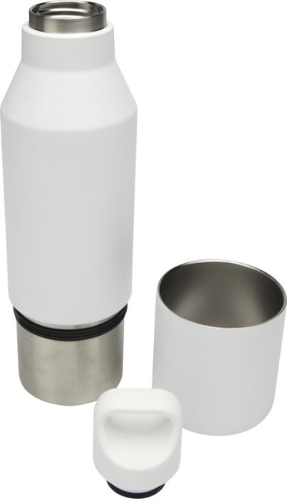 Logotrade advertising product picture of: Odessy 600 ml RCS certified recycled stainless steel insulated bottle with 300 ml cup