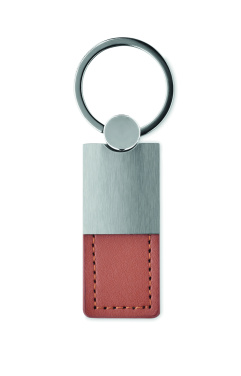 Logotrade advertising products photo of: PU and metal key ring Helsinki