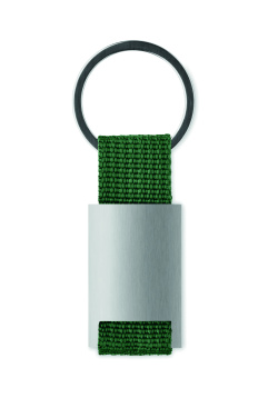 Logo trade promotional giveaway photo of: Metal rectangular key ring Espoo