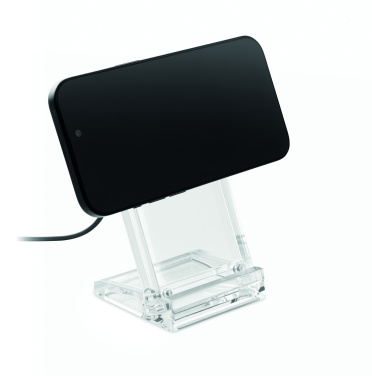 Logo trade promotional merchandise photo of: Acrylic wireless charger 15W
