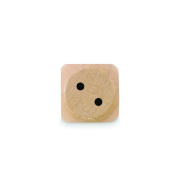 Logo trade promotional item photo of: Schima wooden dice 3cm dia