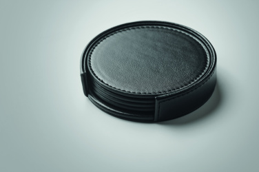 Logotrade business gift image of: Set of 4 PU coasters