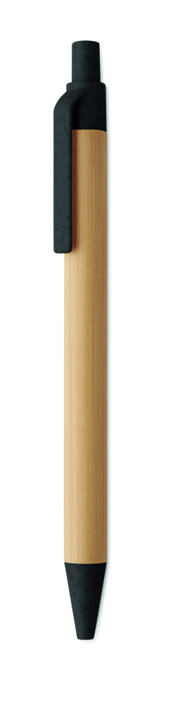 Logotrade promotional giveaway image of: Push button ball pen in bamboo