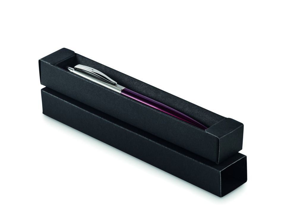 Logo trade promotional merchandise image of: Push button pen in box