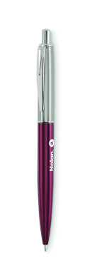 Logo trade advertising products image of: Push button pen in box