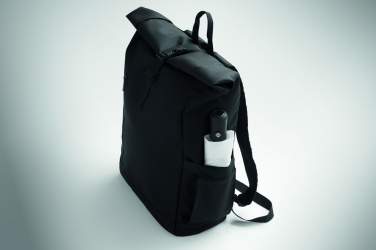 Logo trade promotional gifts image of: Rolltop laptop rucksack 600D