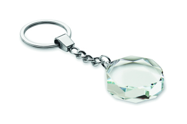 Logotrade promotional item image of: Glass round award key ring