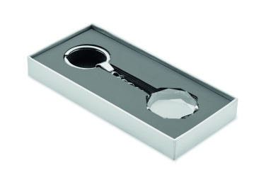 Logo trade promotional item photo of: Glass round award key ring