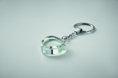 Logo trade promotional product photo of: Glass heart award key ring