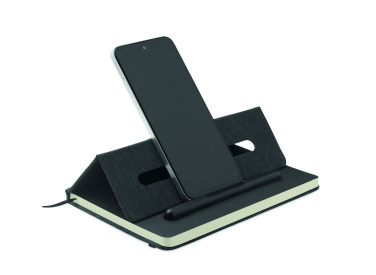 Logotrade promotional merchandise picture of: A5 notebook with phone holder