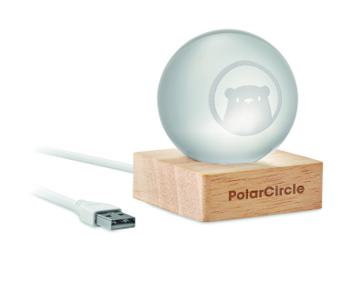 Logo trade promotional giveaways picture of: LED glass ball