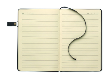Logo trade corporate gifts picture of: A5 notebook w/ integrated USB