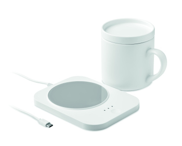 Logotrade corporate gifts photo of: Wireless charger mug warmer set