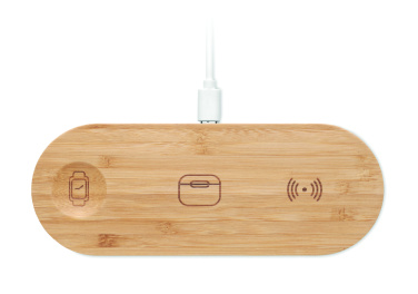 Logo trade promotional gifts image of: 3 in 1 15W wireless charger